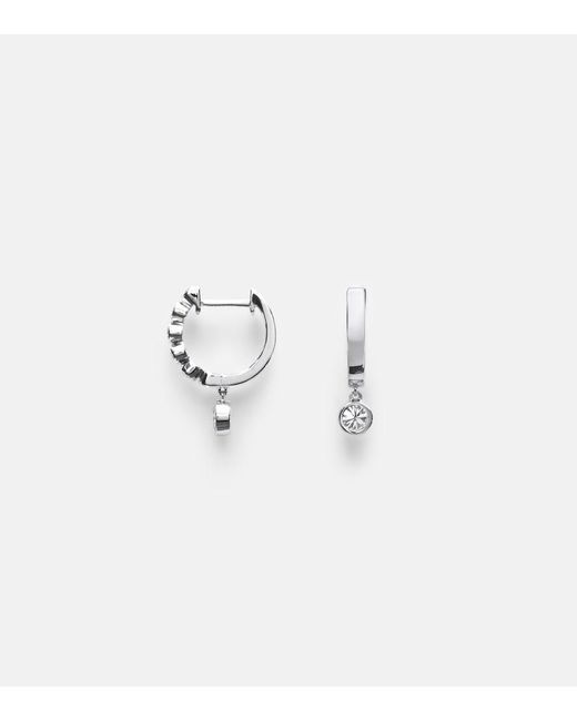 Anita Ko White Melrose 18Kt Huggie Earrings With Diamonds