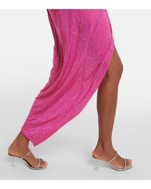 Alexandre Vauthier Pink Embellished Maxi Dress