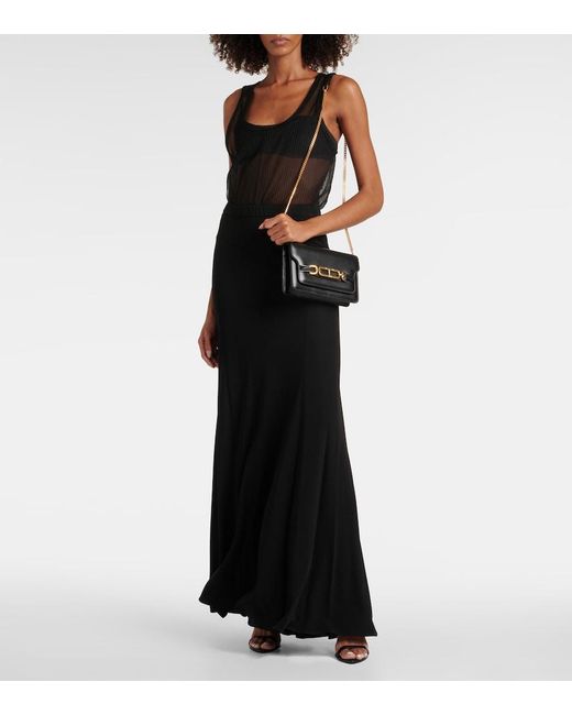 Tom Ford Black High-Rise Jersey Maxi Skirt