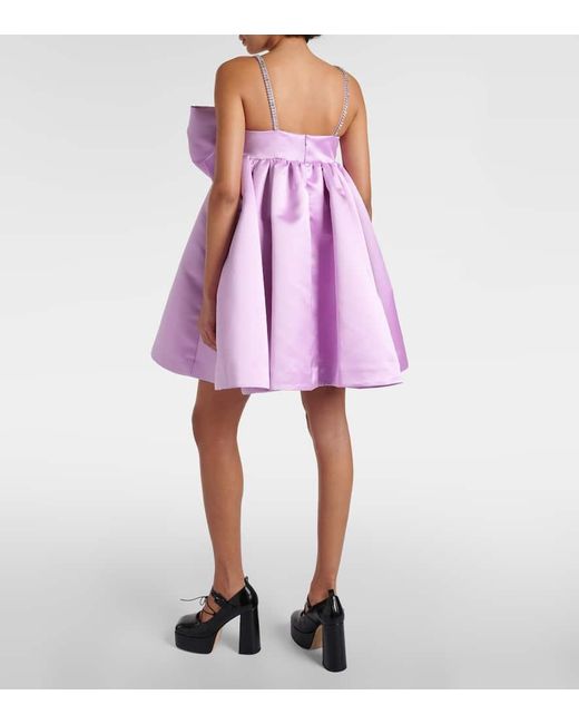 Nina Ricci Purple Minikleid aus Duchesse-Satin