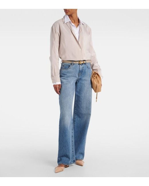 Malone Souliers Natural Ulla Leather Flats