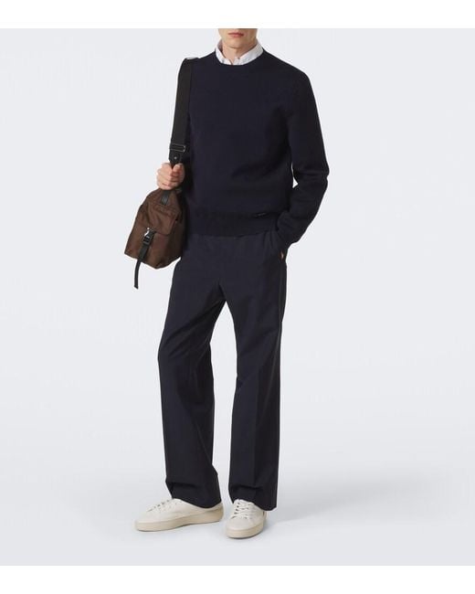 Prada White Court Leather Sneakers for men