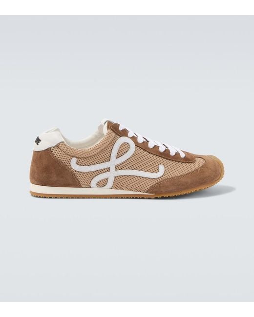 Loewe Natural Ballet Runner 2.0 Suede-Trimmed Sneakers for men