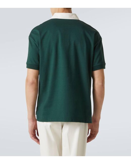 Polo De Algodon Y Cachemir Con Ad Cypher Dunhill de hombre de color Green