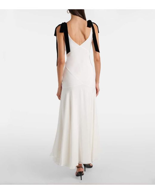 Rodarte White Maxikleid Aus Seiden-Crepe