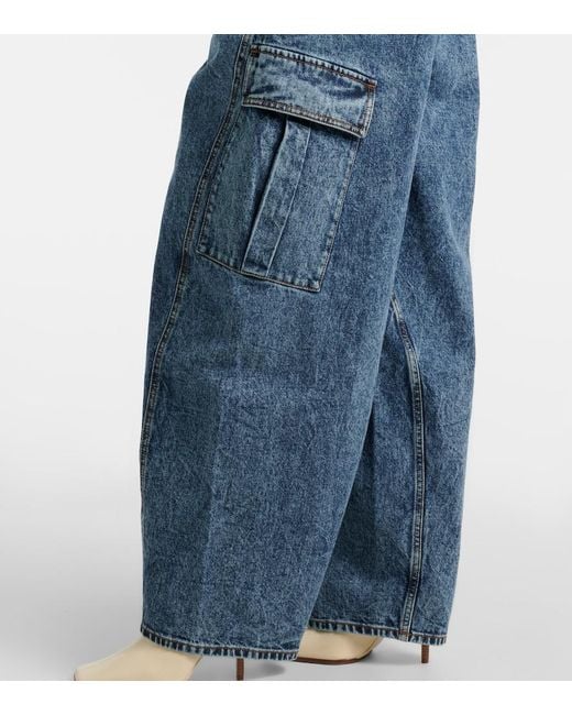 Alaïa Blue Barrel-Leg Jeans
