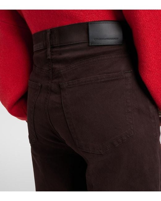 Citizens of Humanity Black Miro Cropped Barrel-Leg Jeans