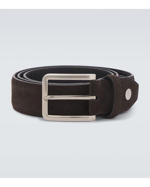 Brioni Black Suede Belt for men