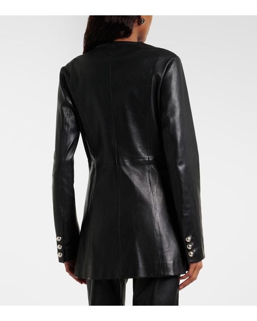 Nour Hammour Black Parlor Leather Jacket
