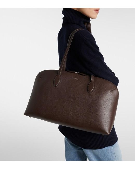 Totême  Brown Leather Tote Bag