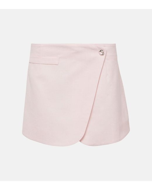 Coperni Pink Virgin Wool Miniskirt