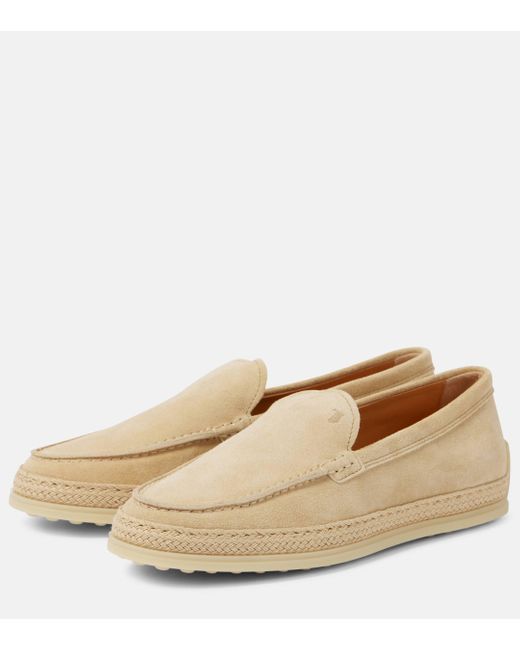 Tod's Natural Suede Espadrilles