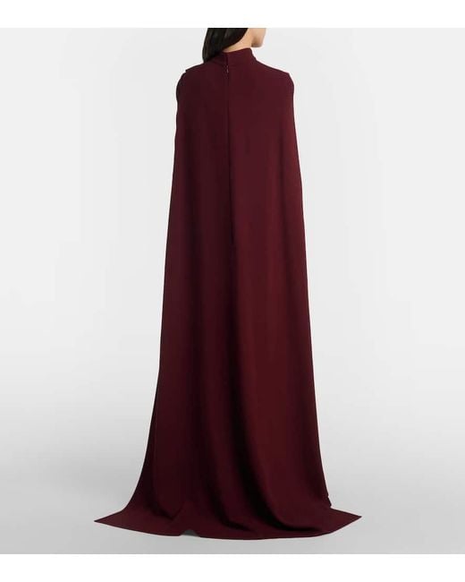 Abito Lungo Con Cintura di Elie Saab in Purple