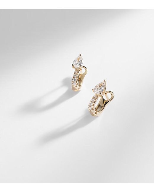 Anita Ko White 18Kt Huggies With Diamonds