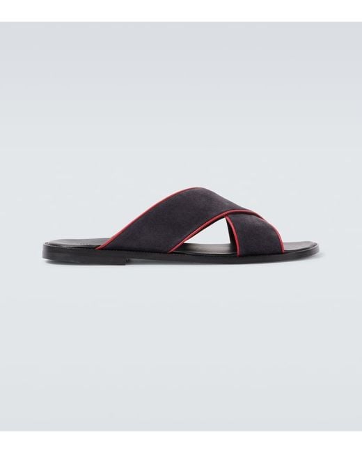 Mules Otawi En Daim Manolo Blahnik pour homme en coloris Blue