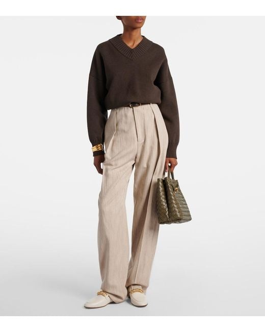 Tod's White Embellished Leather Loafers