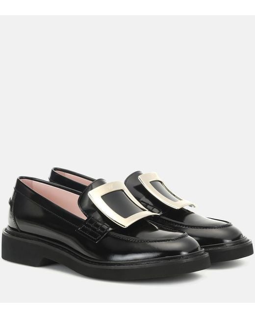 Roger Vivier Black Viv' Rangers Patent Leather Loafers