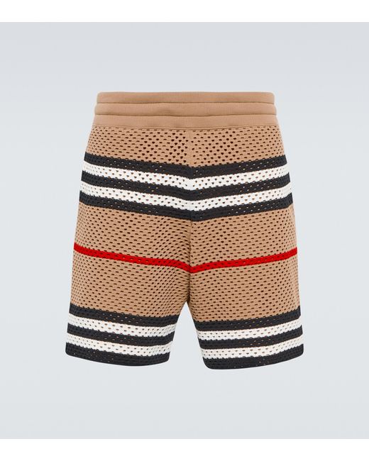 Shorts in maglia a quadri da Uomo di Burberry in Neutro | Lyst