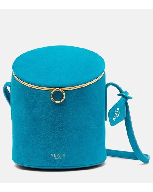 Sac Seau La Canette Small En Daim Alaïa en coloris Blue