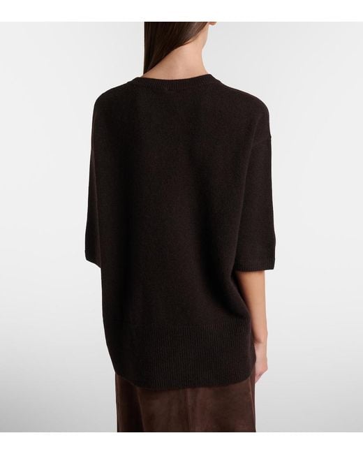 Lisa Yang Black Camille Cashmere Top