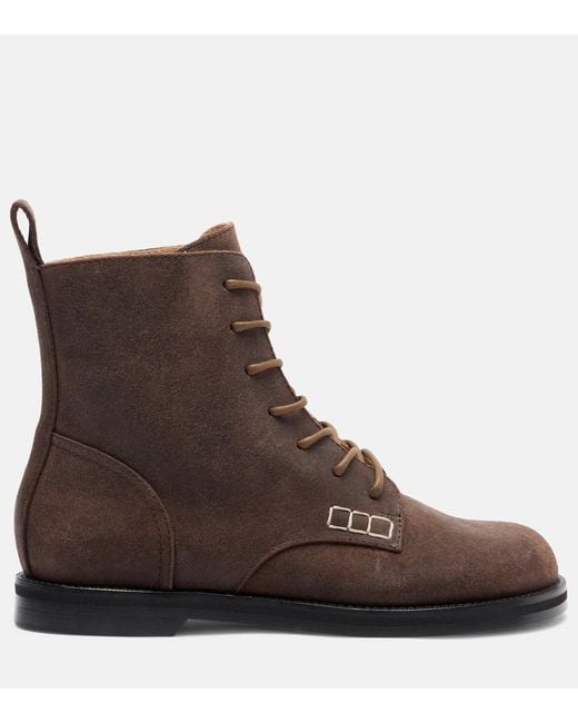 J.W. Anderson Brown Schnuerstiefel Aus Veloursleder