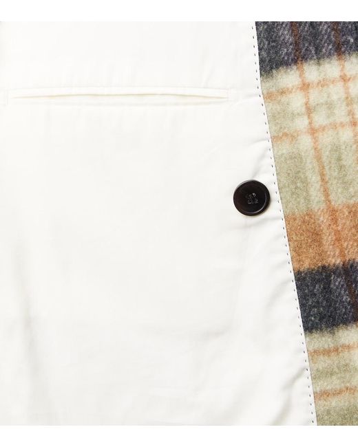 Dries Van Noten Brown Checked Wool Blazer for men