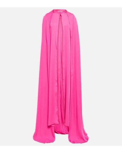 Vestido de fiesta en chifon con capa Safiyaa de color Pink