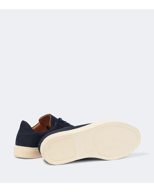 George Cleverley Blue Jack Ii Suede Sneakers for men