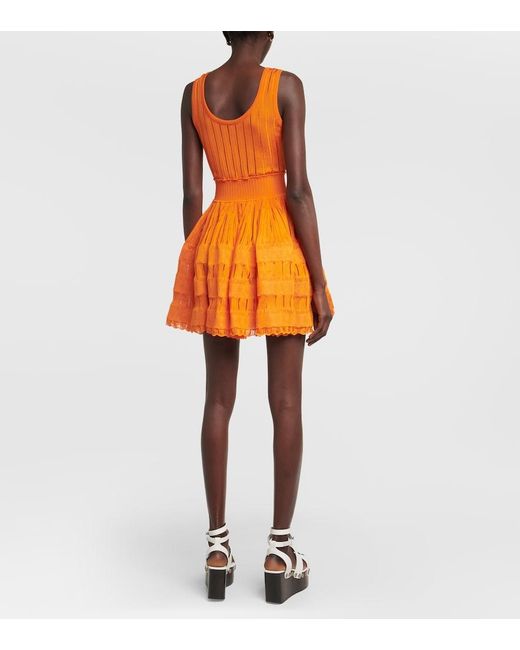 Alaïa Orange Crinoline Minidress
