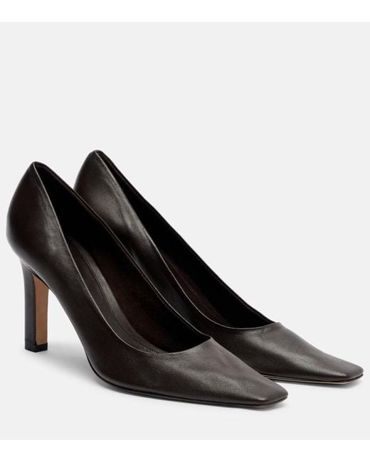 The Row Black Pumps Carla 80 Aus Leder