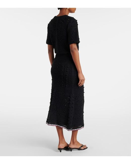 Dorothee Schumacher Black Midirock Aus Einem Baumwollgemisch