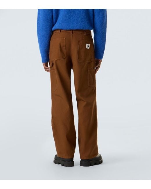 Sacai Brown X Carhartt Wip Belted Cotton Cargo Pants for men