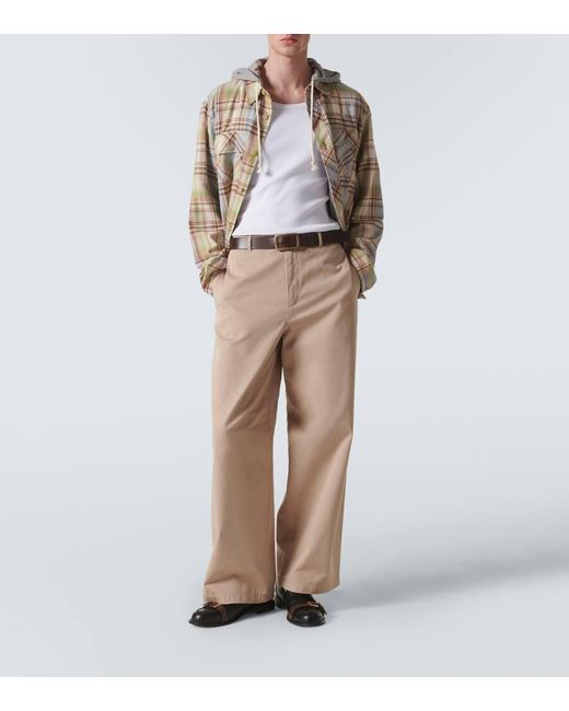 Pantalones chinos rectos de algodon Acne de hombre de color Natural