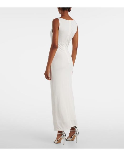 Staud White Talia Wrap Dress