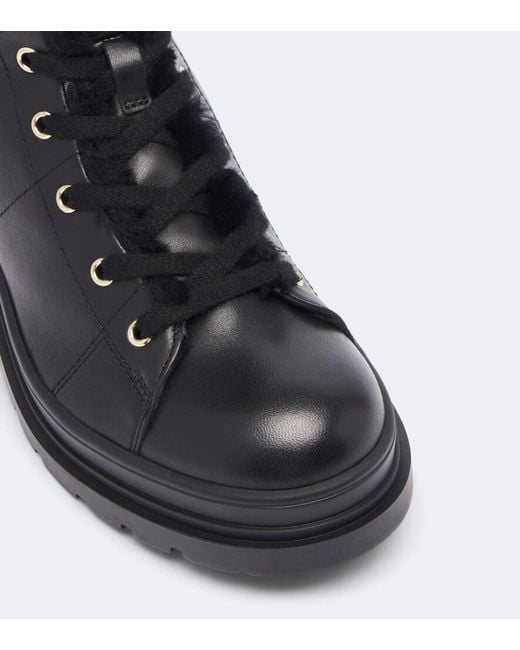 Bogner Black St Moritz S 14 B Leather Lace-Up Boots