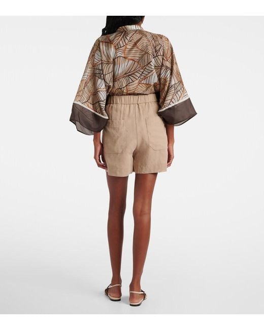 Brunello Cucinelli Natural Cotton Bermuda Shorts