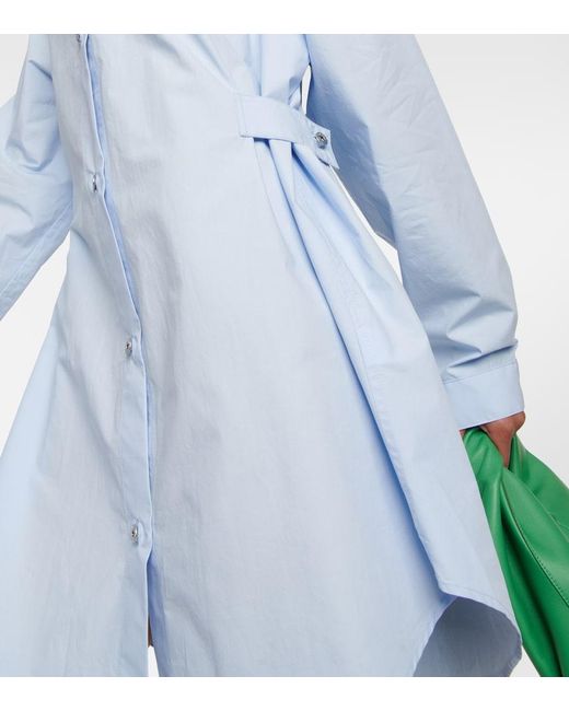 J.W. Anderson Blue Cotton Poplin Minidress