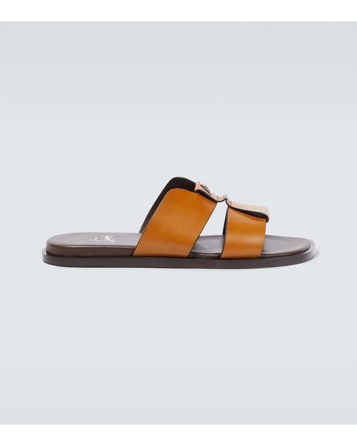 Christian Louboutin Sandalen Loubi Be Aus Leder in Brown für Herren
