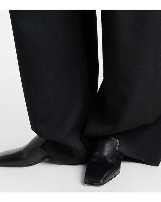 Christen Black Classic Square Leather Loafers