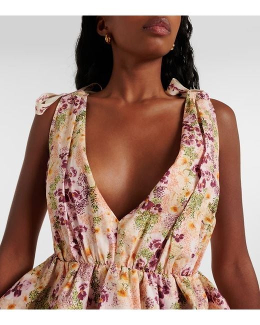 Agua Bendita Pink Minikleid Infinito Florecer Aus Baumwolle