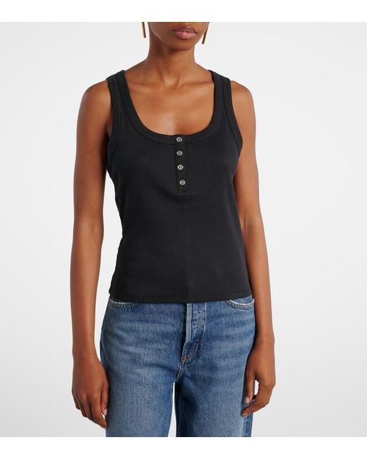 Veronica Beard Blue Abbott Cotton-Blend Tank Top