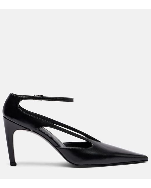Totême Black Cutout Leather Pumps