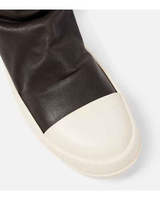 Knee High Sneakers Rick Owens de color Black