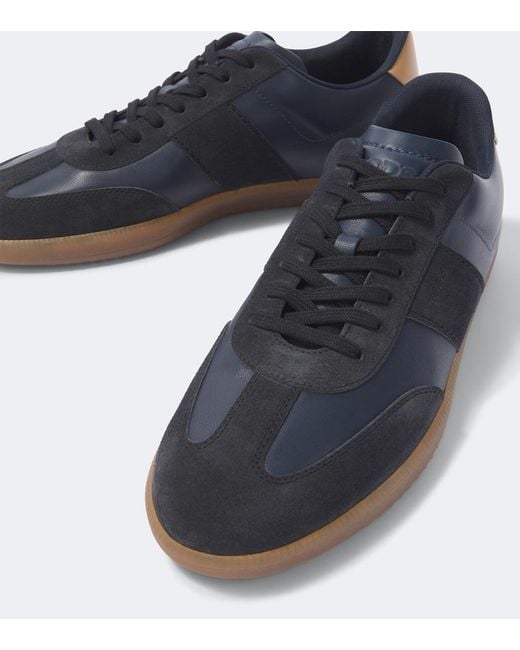 Tod's Blue Tabs Leather And Suede Sneakers for men