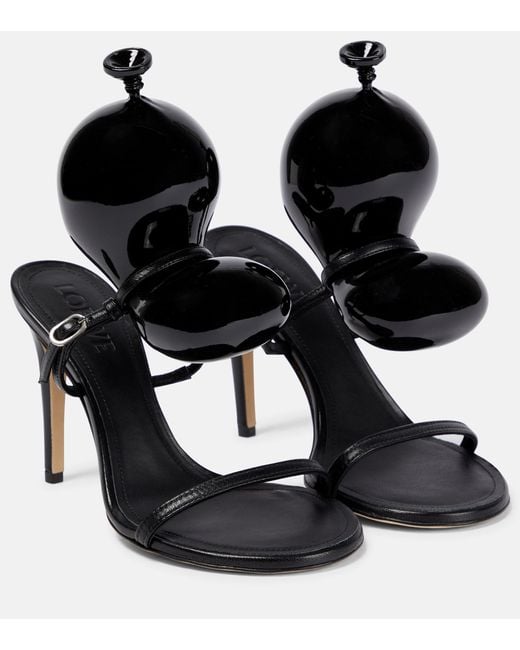 Loewe Black 3d Balloon Leather Sandals