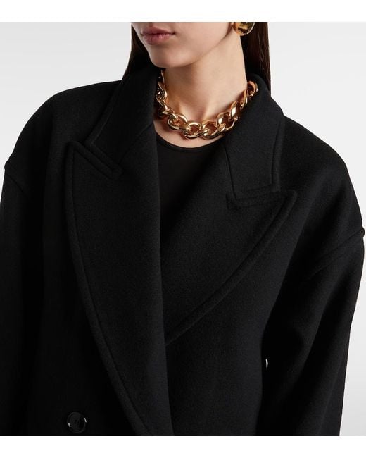 Isabel Marant Black Winry Wool And Cashmere Coat