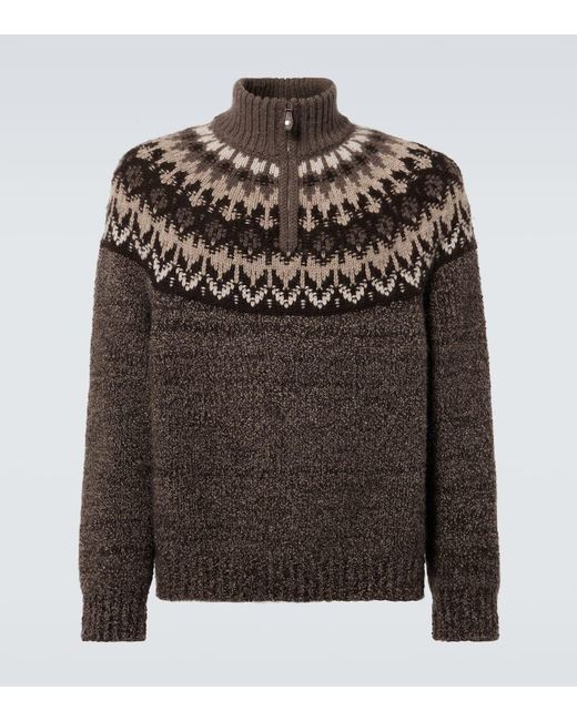Jersey Alpe de lana, cachemir y seda Loro Piana de hombre de color Brown