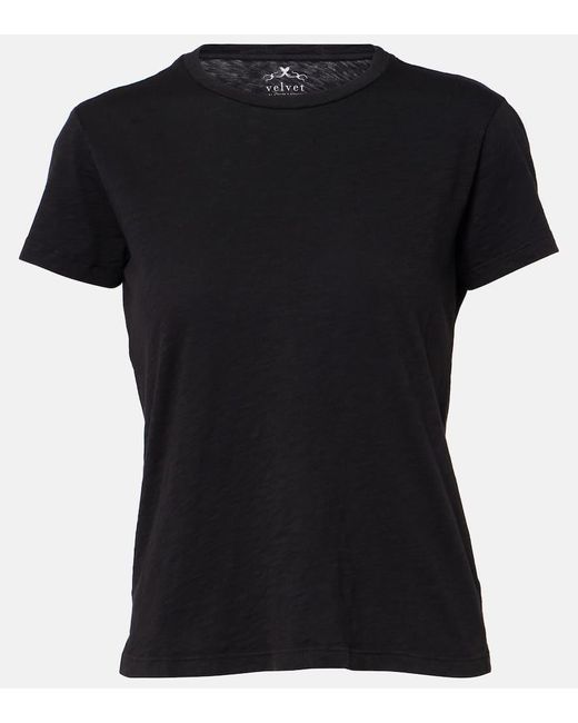 Velvet Black Sierra Cotton Jersey T-Shirt