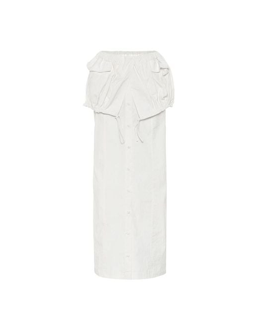 Jacquemus White La Jupe Cueillette Maxi Skirt