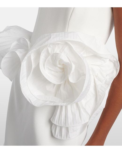 Rebecca Vallance White Bridal Ozias Ruffled Bustier Dress